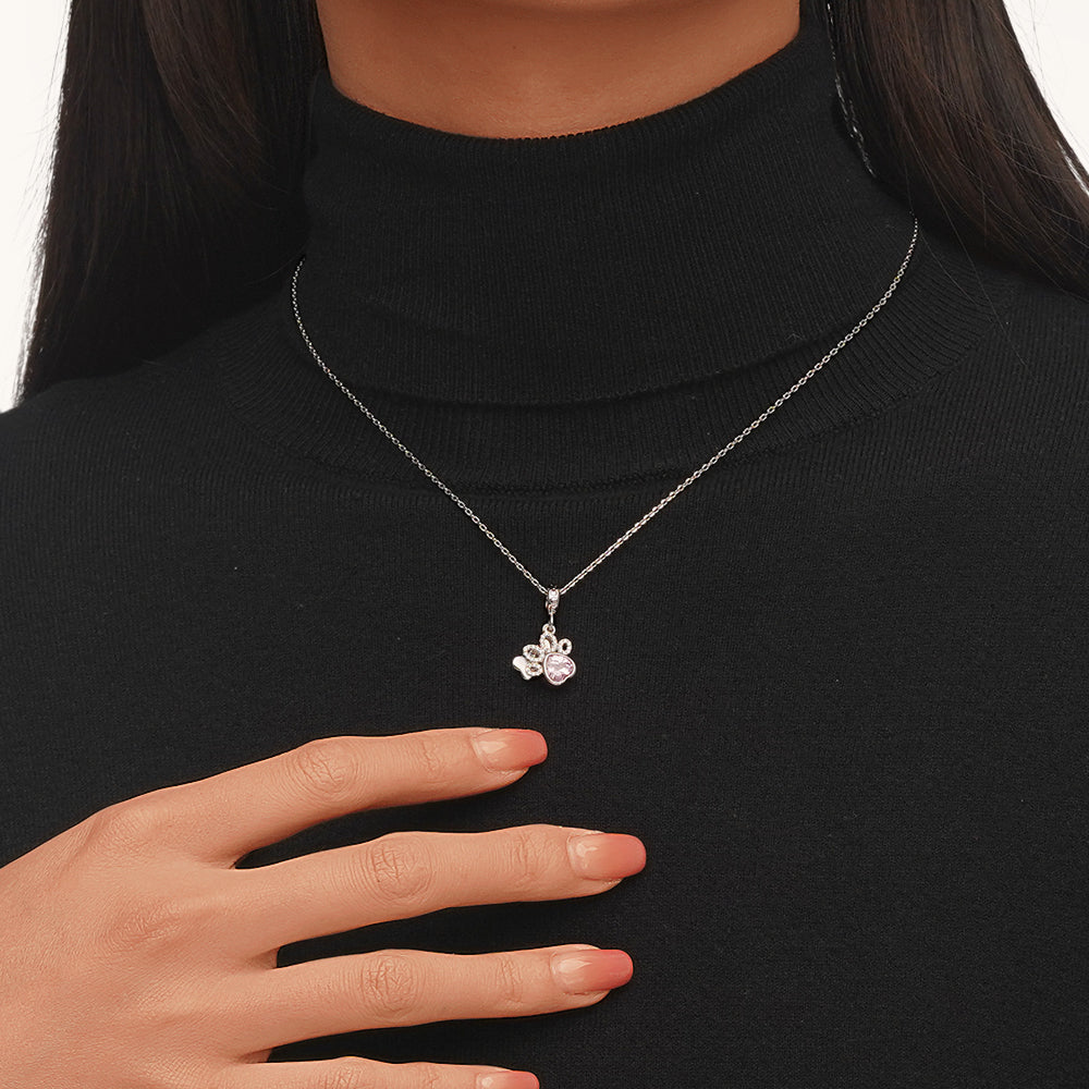 Gnoce Pet Paw Print Bone Engravable Name Pendant Dangle Charm_5