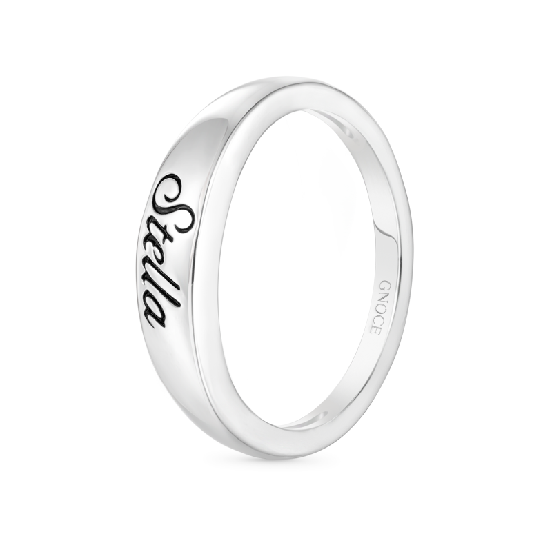 Gnoce Engravable Name Simple Basic Ring_2