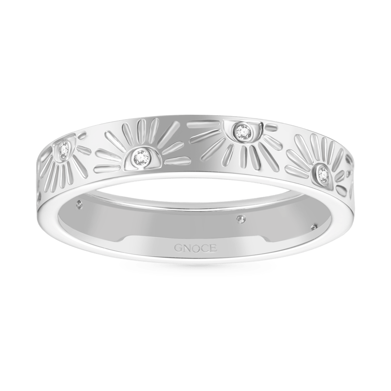 Gnoce Silver Sun Band Ring_1