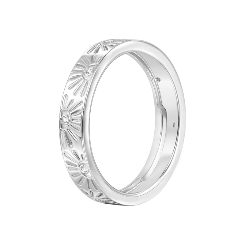 Gnoce Silver Sun Band Ring_2