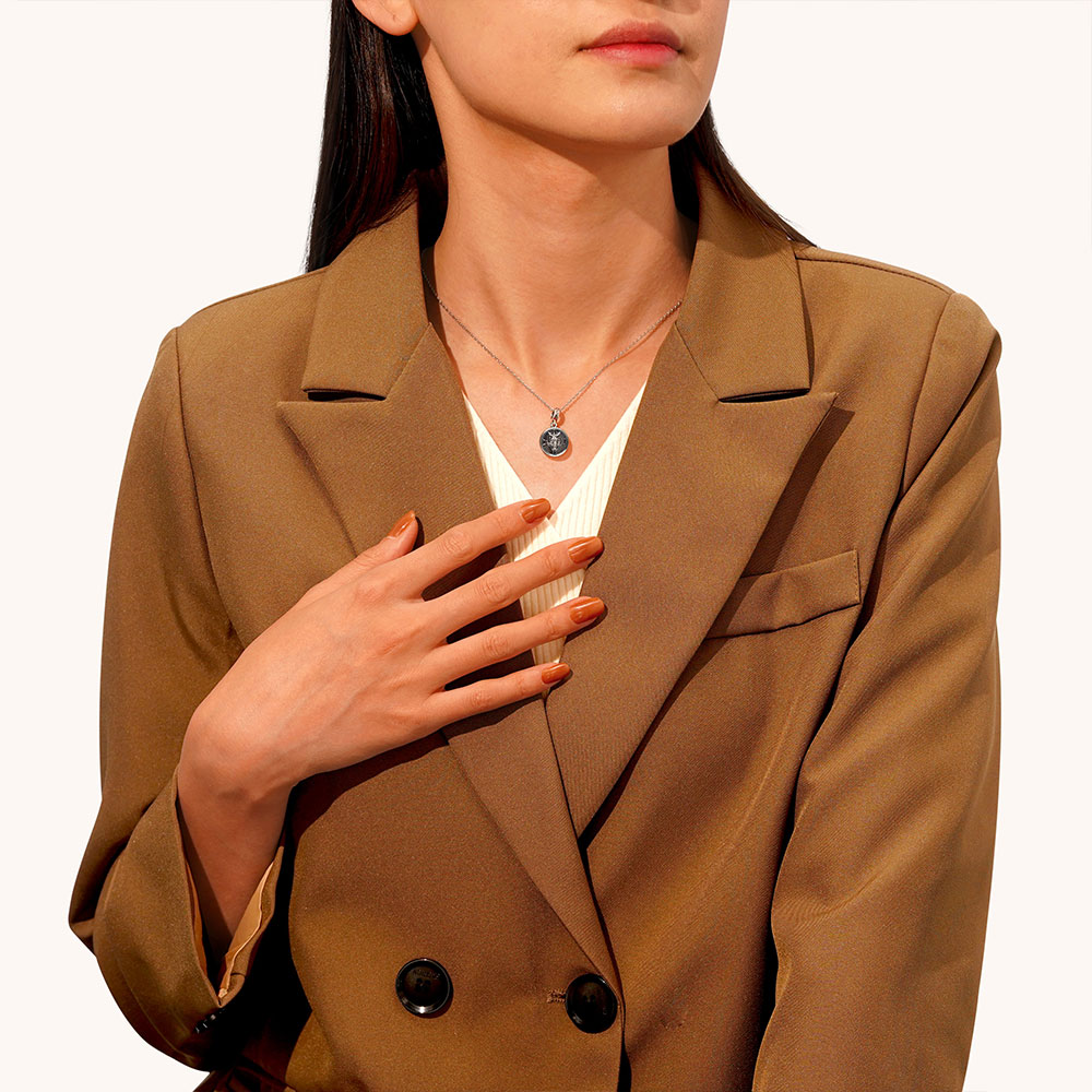 Gnoce "Free to Shine" Wolf King Pattern Pendant Dangle Charm_4