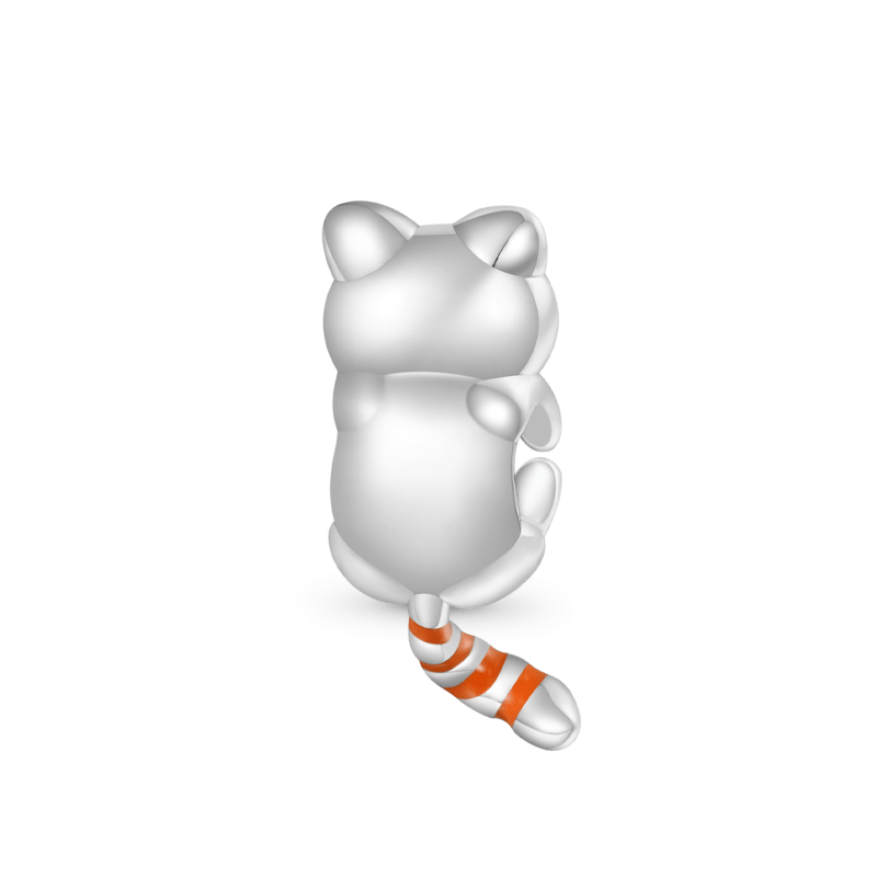 Gnoce Cute Red Panda Charm Platinum-plated Silver Blend_2