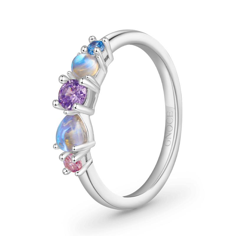 Gnoce Colorful Moonstone Ring_2