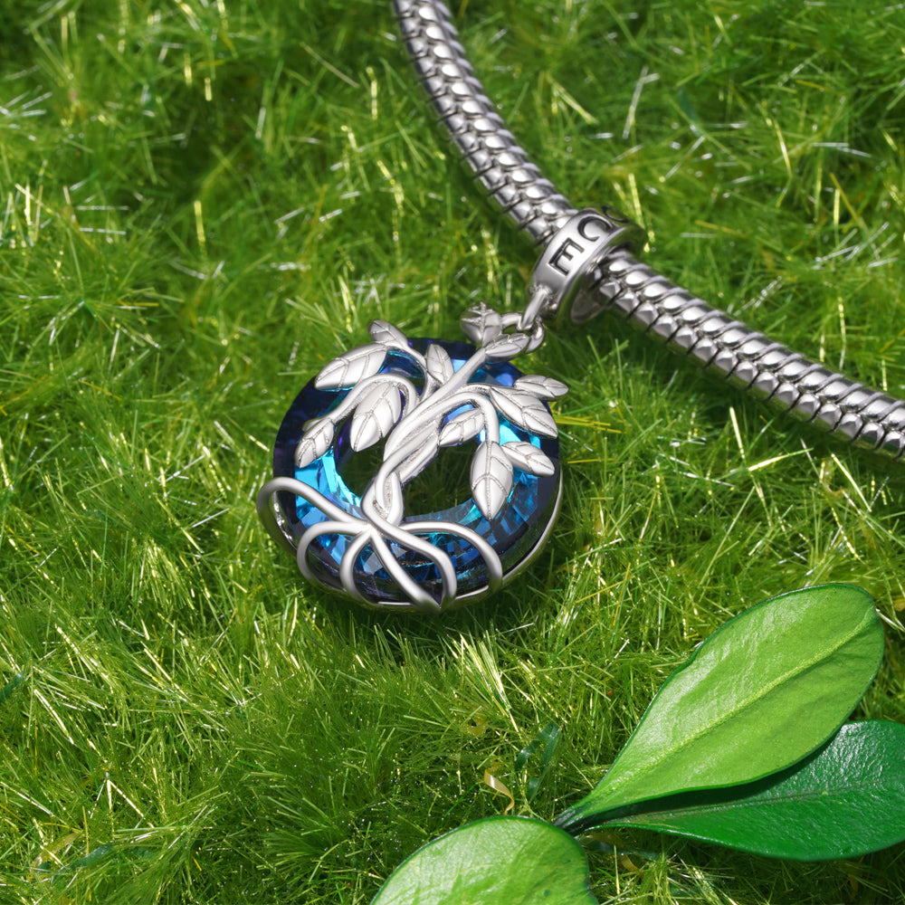 Gnoce Angel Circle Tree of Life Pendant Dangle Charm_3