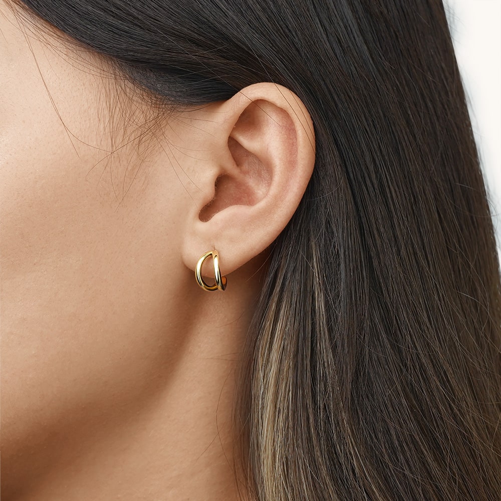 Gnoce Dainty Double Hoop Earrings_4