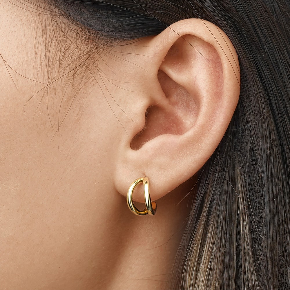 Gnoce Dainty Double Hoop Earrings_5