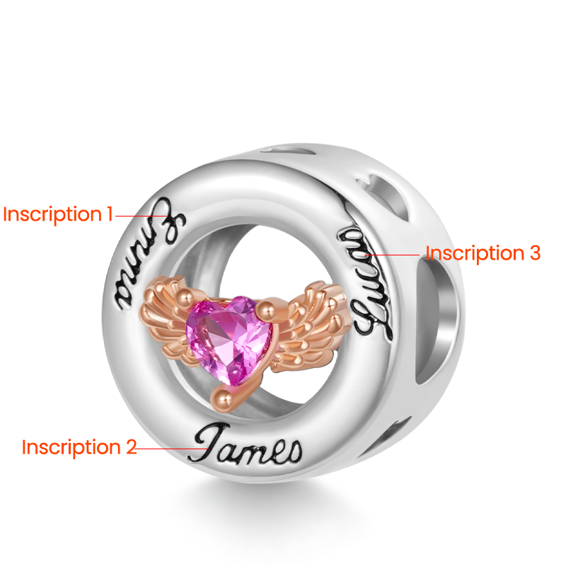 Gnoce Engravable Name Wings of Love Charm_2