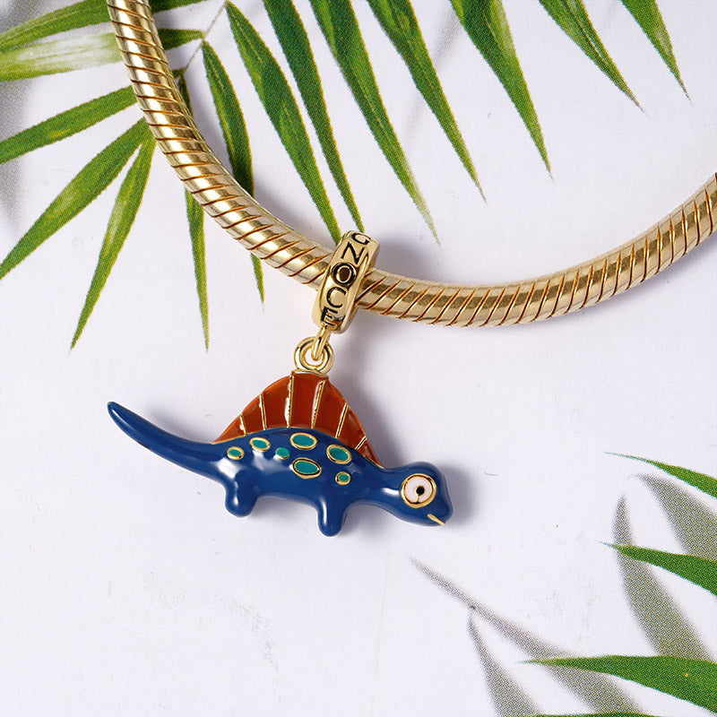 Spinosaurus Pendant Dangle Charm Sterling Silver 18k Gold Plated_2