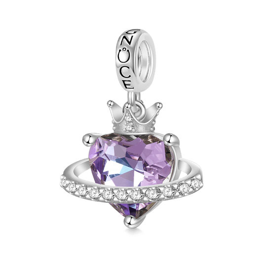 Gnoce Planet Crown Heart Pendant Dangle Charm_1