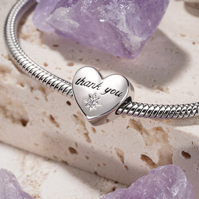 Gnoce "thank you" Engravable Heart Charm_3