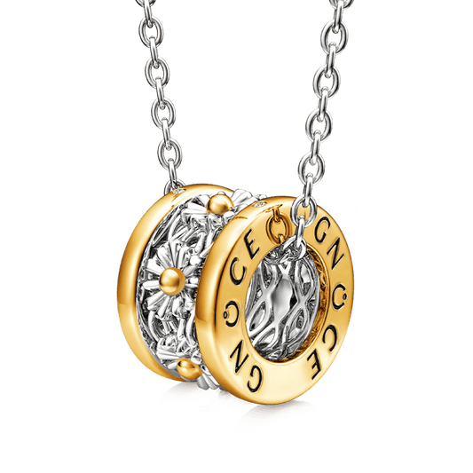 Gnoce Daisy Flower Pendant Necklace_1
