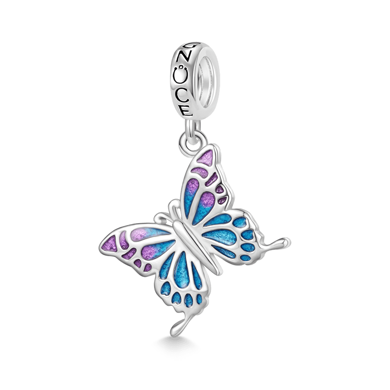 Gnoce Blue-violet Butterfly Pendant Dangle Charm_1