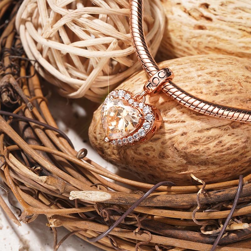 Gnoce Heart Personalized Photo Pendant Dangle Charm_3