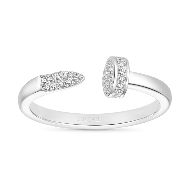 Gnoce Adjustable Diamond Nail Cuff Ring_1