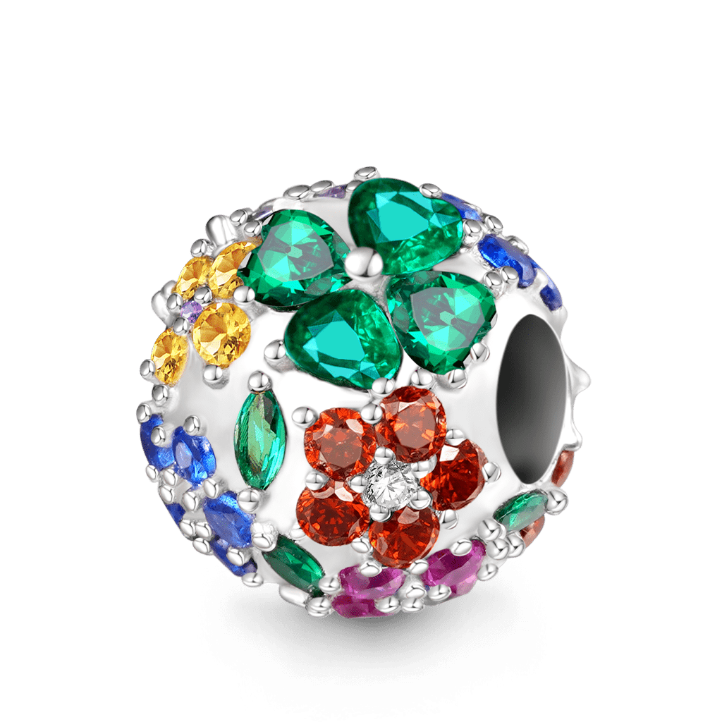 Gnoce Colorful Hydrangea Round Charm_1