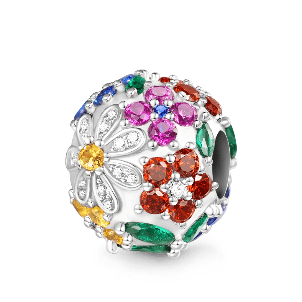 Gnoce Colorful Hydrangea Round Charm_2