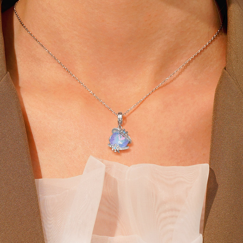 Gnoce Snowflake Love Pendant Dangle Charm_4