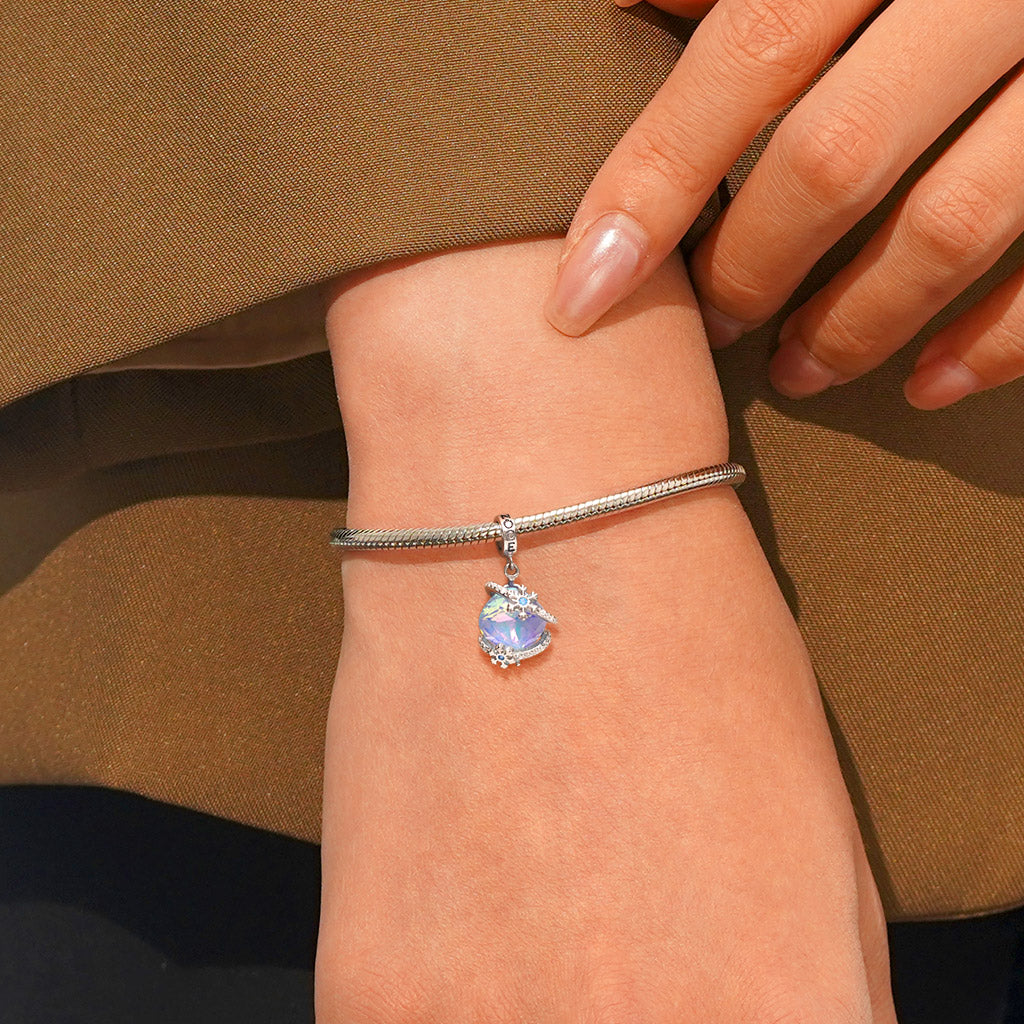 Gnoce Snowflake Love Pendant Dangle Charm_6