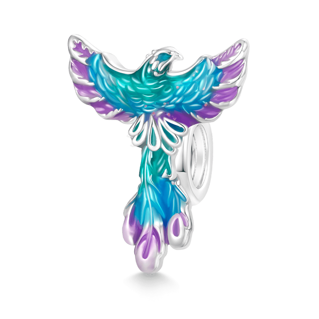 Gnoce Phoenix Stopper Charm Platinum-plated Silver Blend_1