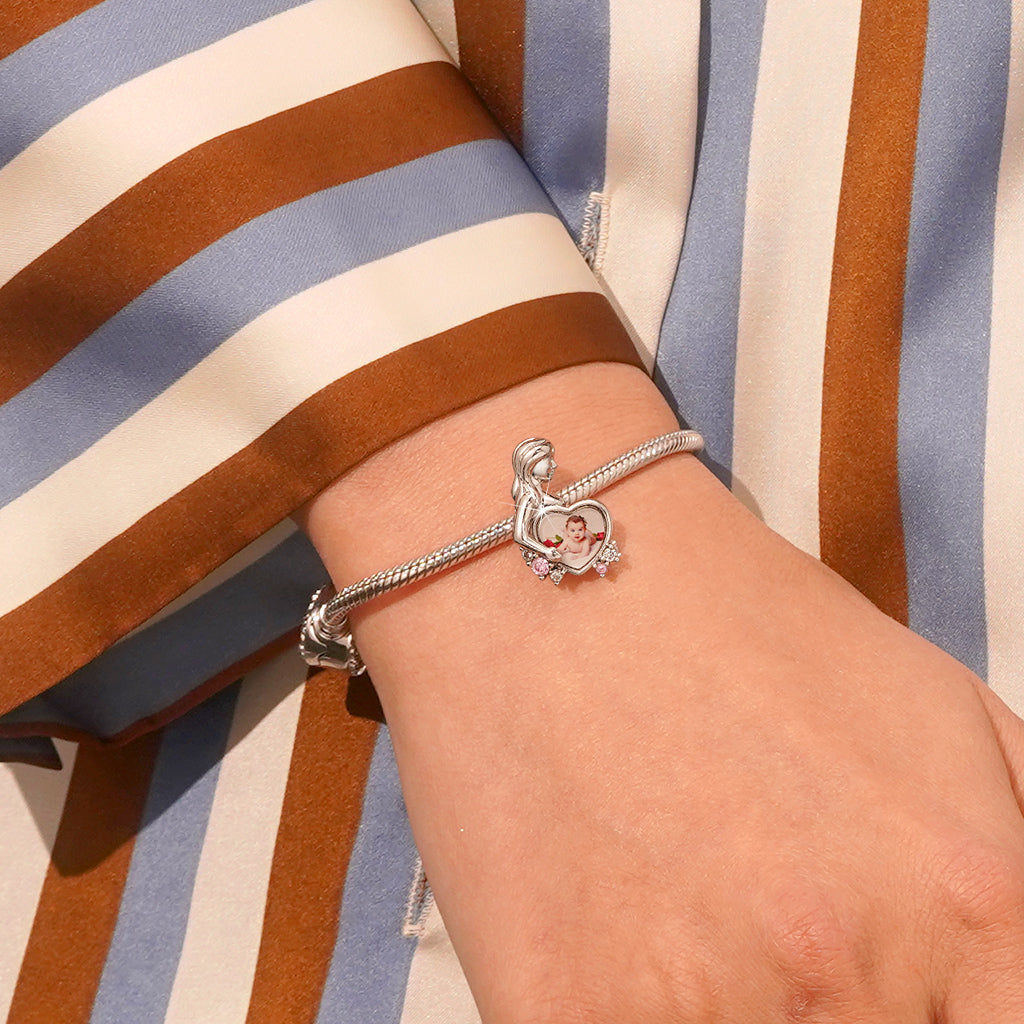 Gnoce Engravable Maternity Personalized Photo Charm_4