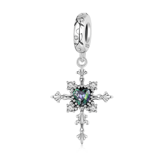 Gnoce Heart of Darkness Cross Pendant Dangle Charm_1