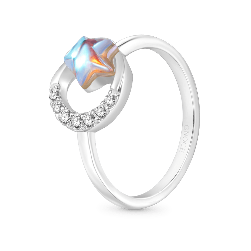 Gnoce Moonstone Star And Moon Ring_2