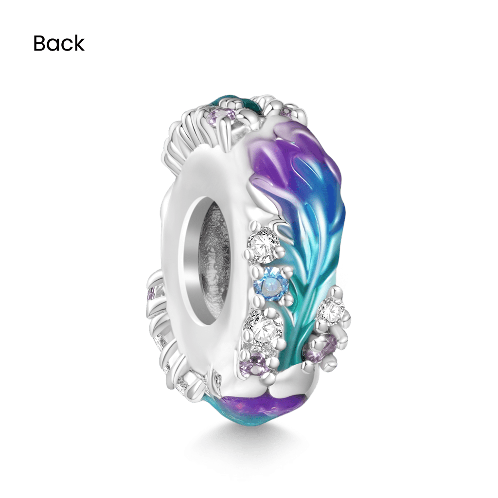 Gnoce Phoenix Feather Stopper Charm Platinum-plated Silver Blend_2