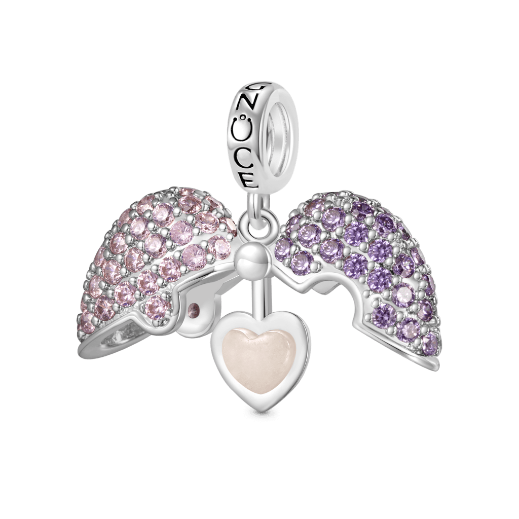 Gnoce Engravable Heart Locket Glow-in-the-Dark Pendant Dangle Charm_3