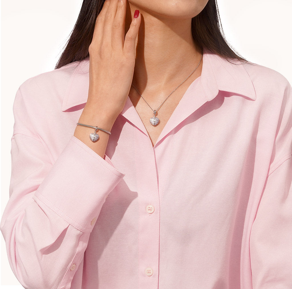 Gnoce Engravable Heart Locket Glow-in-the-Dark Pendant Dangle Charm_6