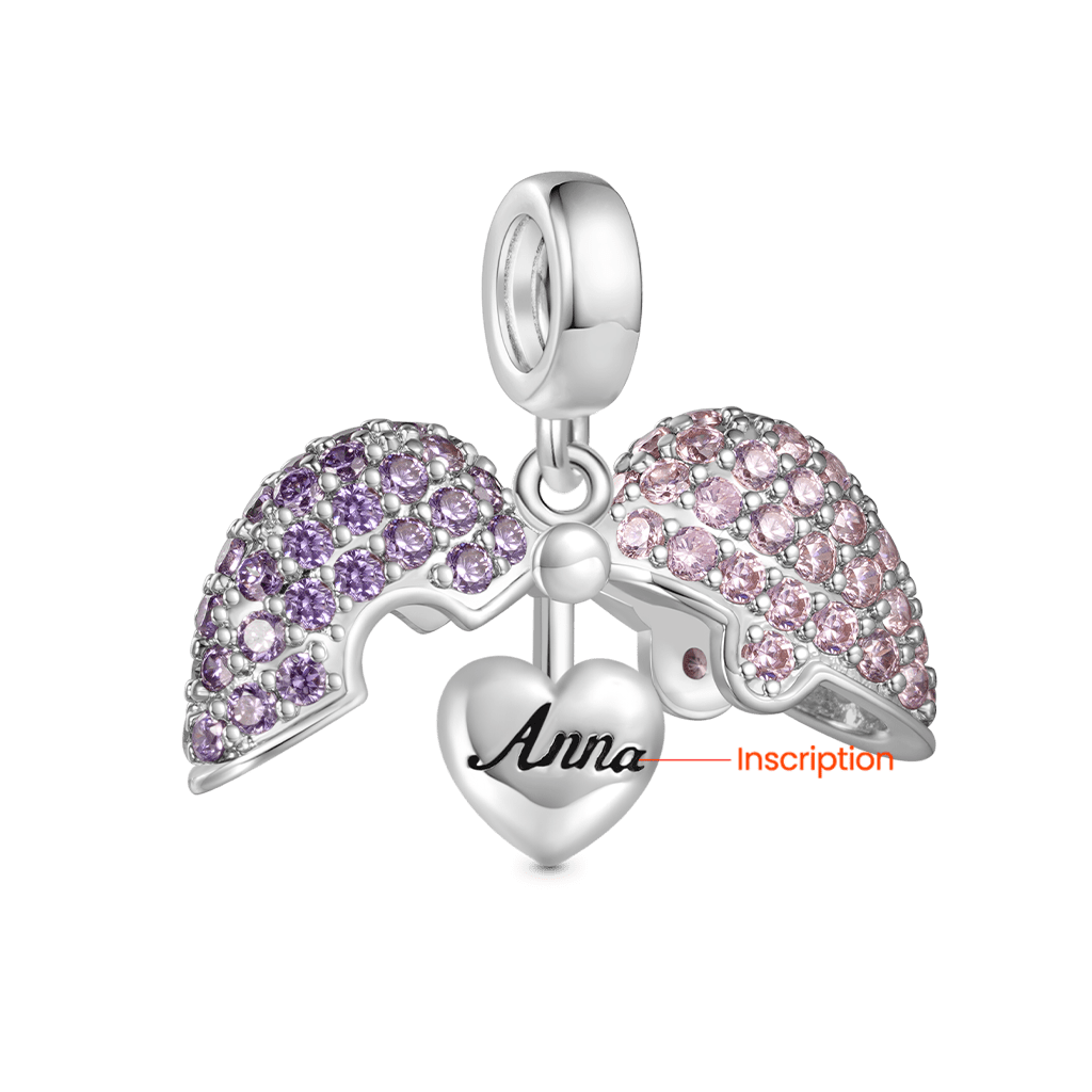 Gnoce Engravable Heart Locket Glow-in-the-Dark Pendant Dangle Charm_4