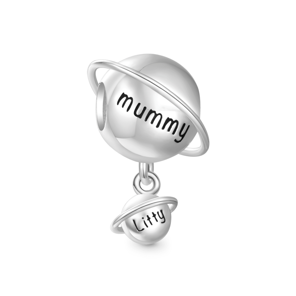 Gnoce "mummy Litty" Mother Child Planet Glow-in-the-Dark Charm_3