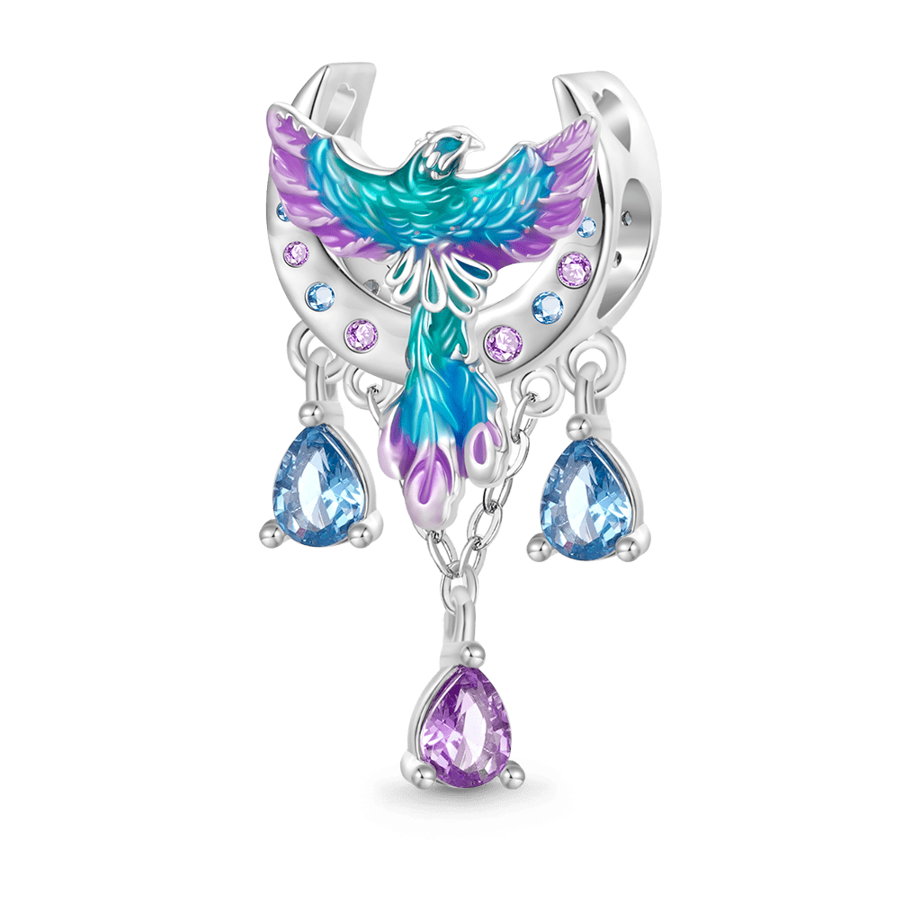Gnoce Phoenix Moon Charm Platinum-plated Silver Blend_1