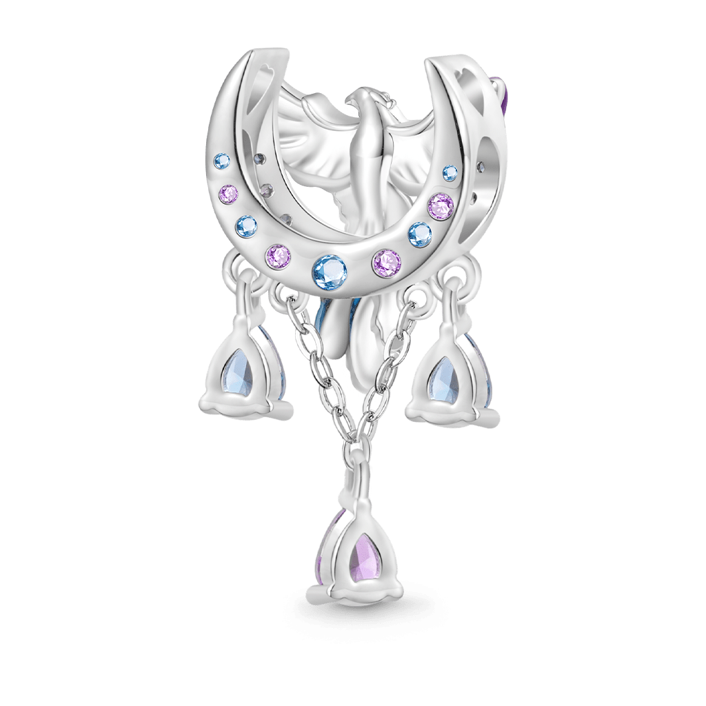 Gnoce Phoenix Moon Charm Platinum-plated Silver Blend_2
