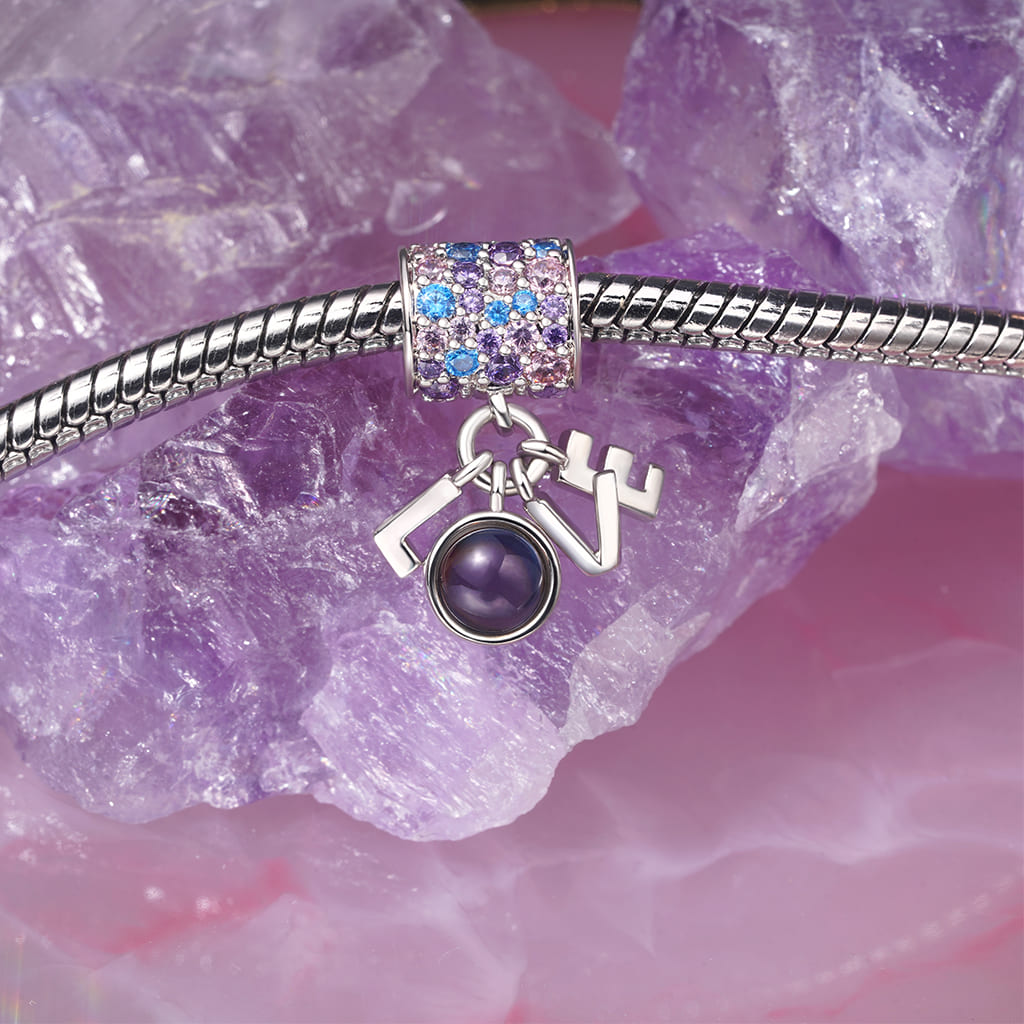 Gnoce LOVE Projection Personalized Photo Charm_3