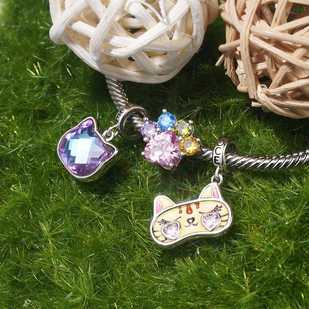 Gnoce Engravable Cat Head Charm_3