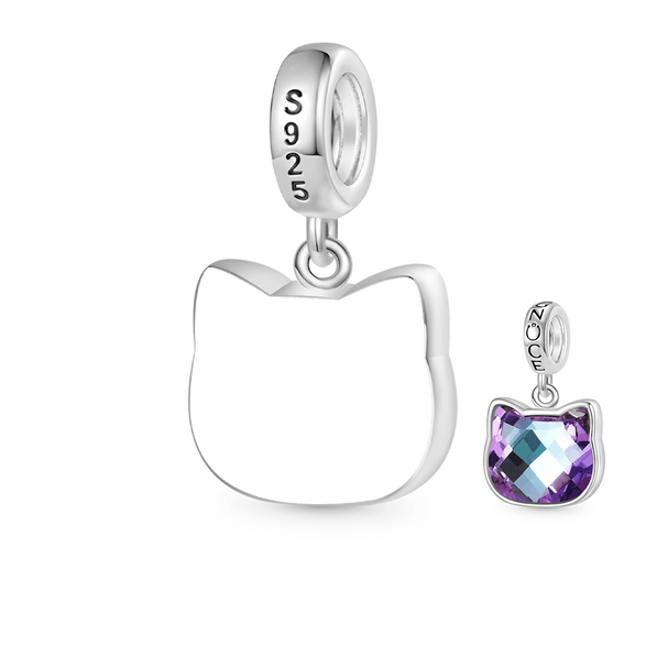 Gnoce Charm Personalizzato Incisibile Testa Di Gatto