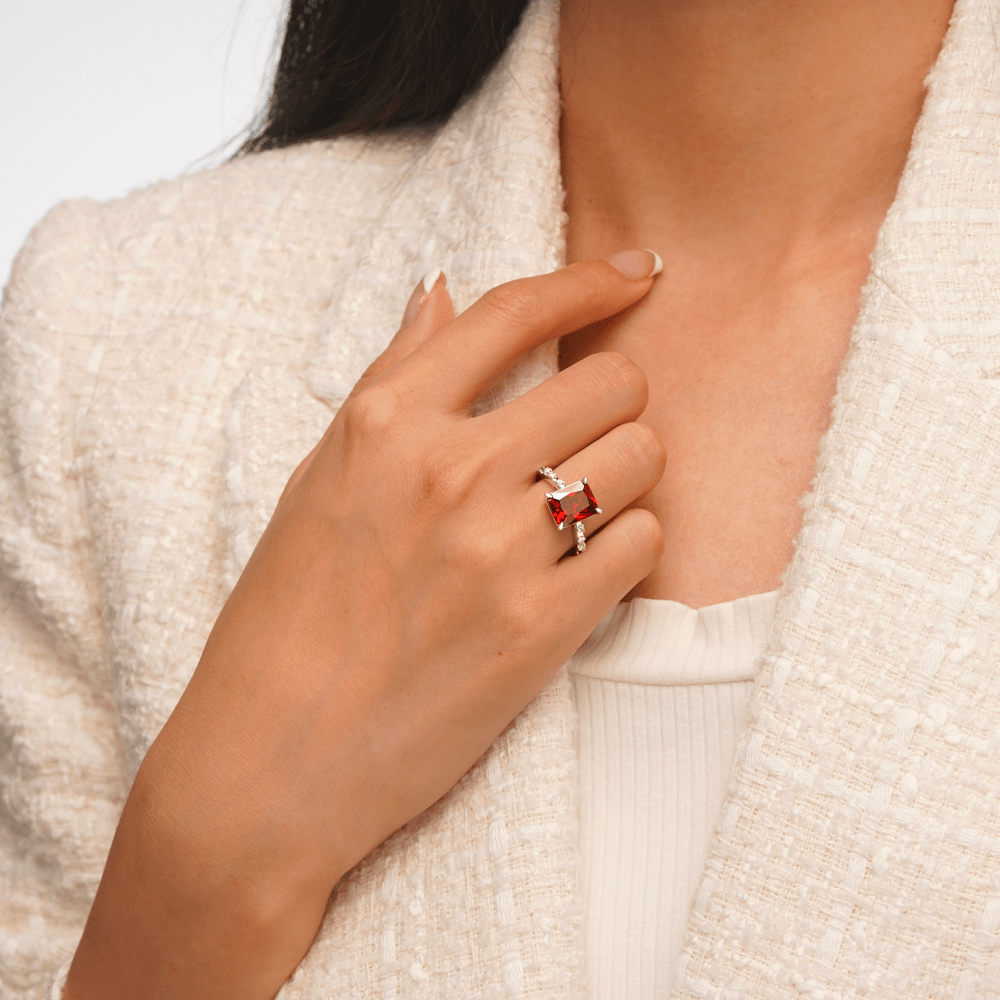 Gnoce Rectangular-Cut Birthstone Ring_5