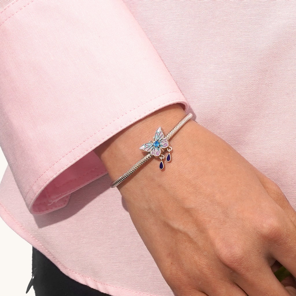 Gnoce Blue Morpho Butterfly Charm_5
