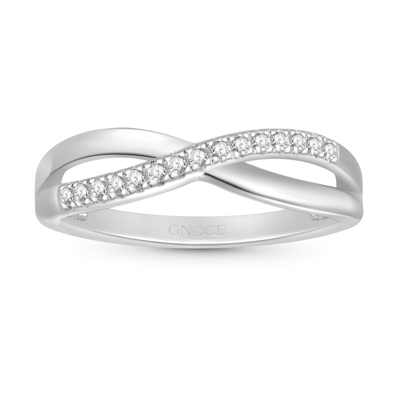 Gnoce Infinite Love Band Ring Platinum-plated Silver Blend_1