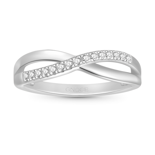 Gnoce Infinite Love Band Ring Platinum-plated Silver Blend_1