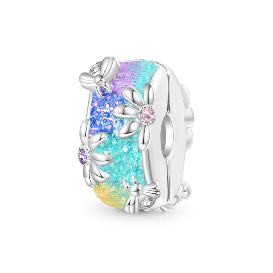 Gnoce Bee Daisy Colorful Charm Platinum-plated Silver Blend_1