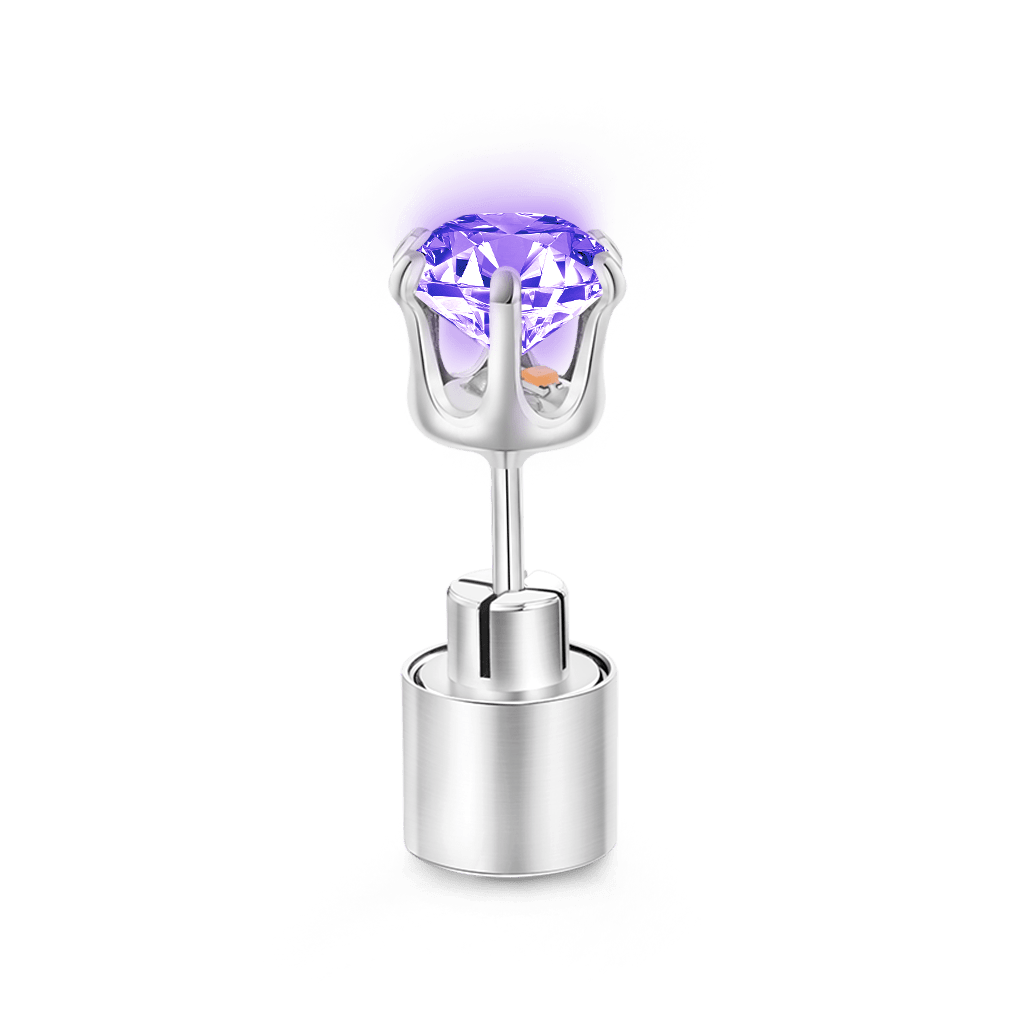 Gnoce Purple Party Light-up LED Stud Earring_2