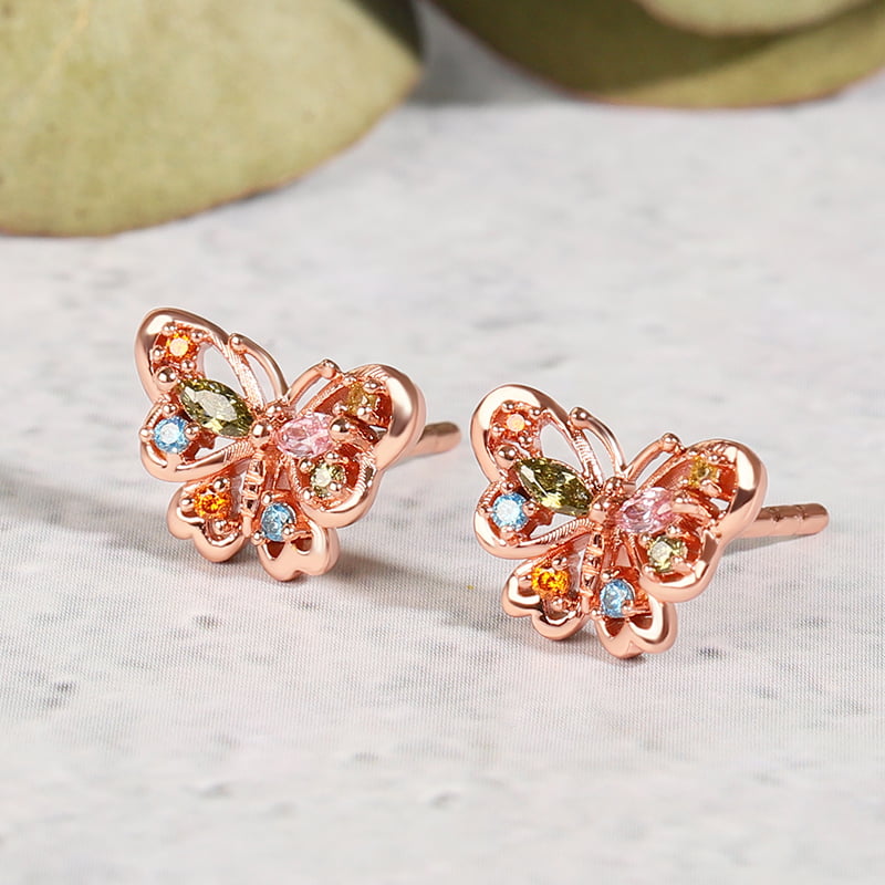 Gnoce Butterfly Stud Earrings_2
