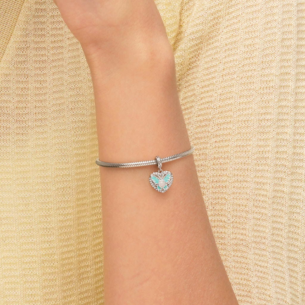 Gnoce Engravable Glow-in-the-dark Butterfly Pendant Dangle Charm_3