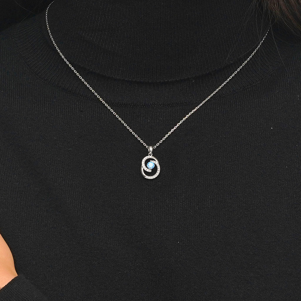 Gnoce Birthstone Heart of the Ocean Round Necklace_6