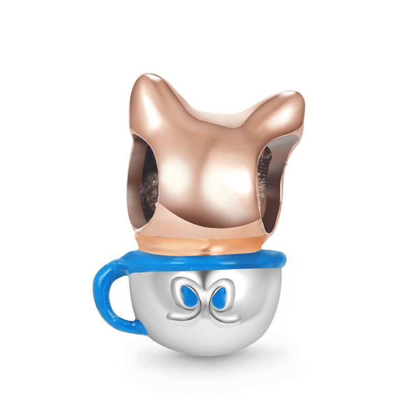 Gnoce Lovely Teacup Dog Pet Embraces Heart Gem Charm_2