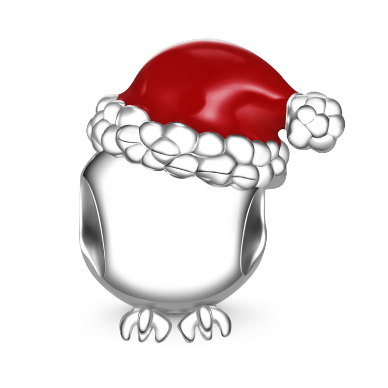 Gnoce Owl with Santa Hat Gift Charm_2