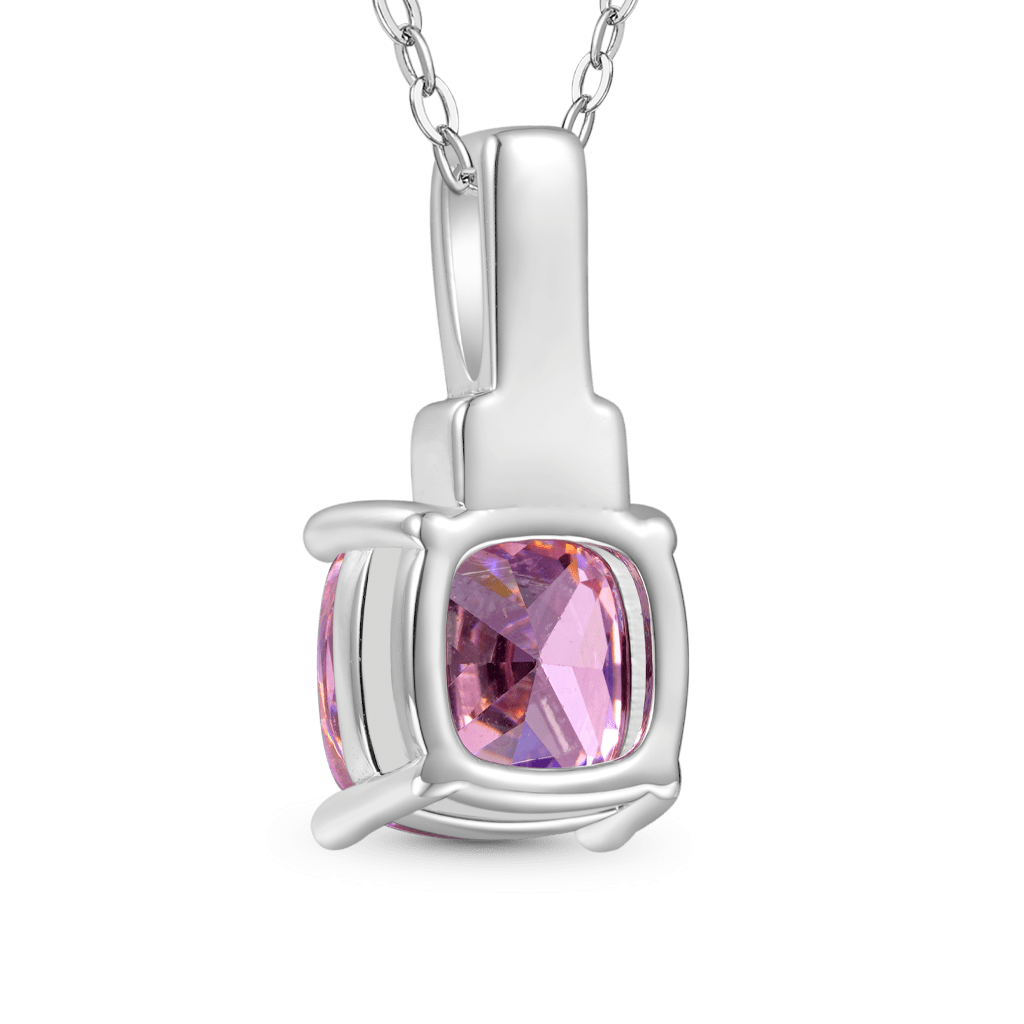 Gnoce Square-shaped Birthstone Dangle Necklace_2