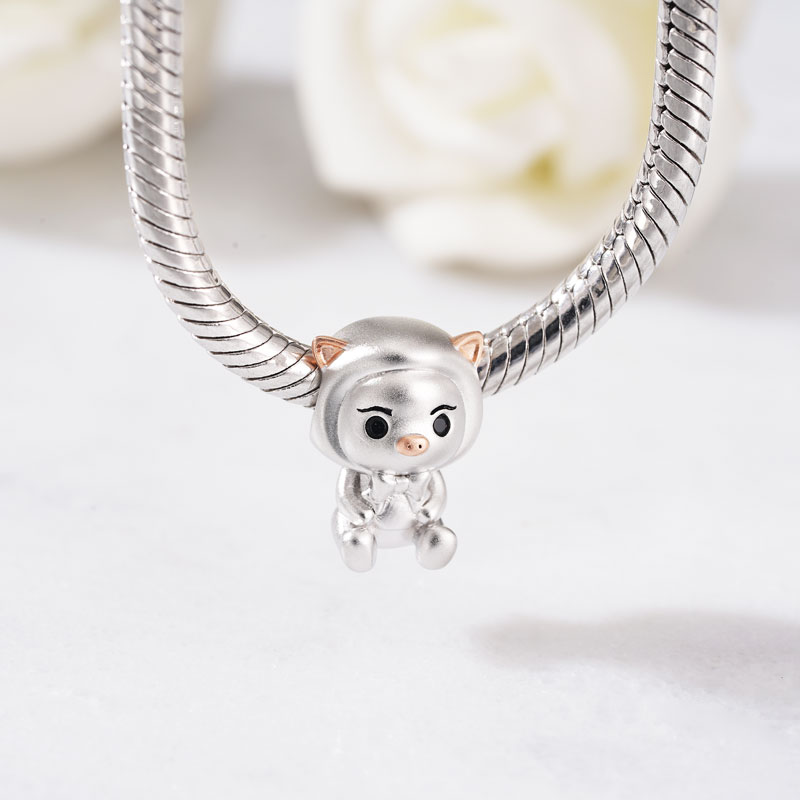 Gnoce Chubby Pig Animal Charm_3