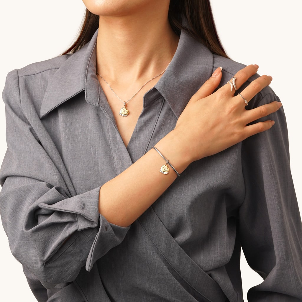 Gnoce Double Heart Engravable Birthstone Pendant Dangle Charm_4